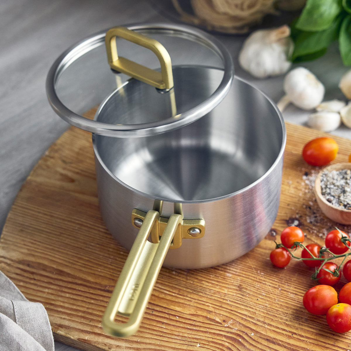 Stanley Tucci™ Uncoated Stainless Steel 2-Quart Saucepan with Lid