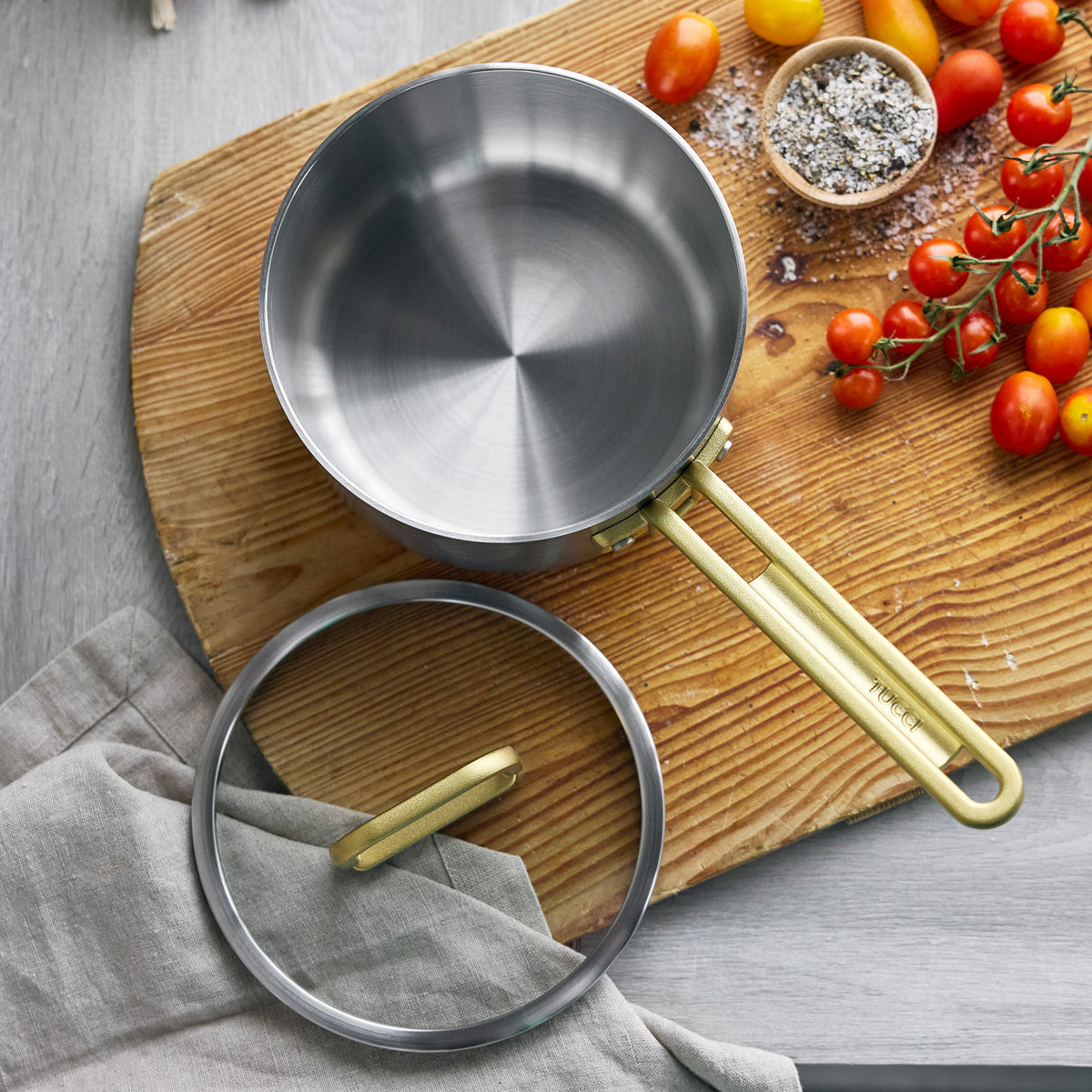 Stanley Tucci™ Uncoated Stainless Steel 2-Quart Saucepan with Lid
