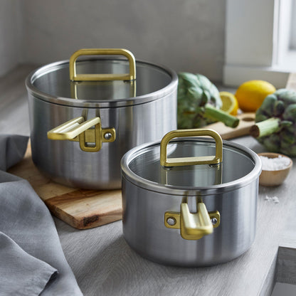 Stanley Tucci™ Uncoated Stainless Steel 2-Quart Saucepan with Lid