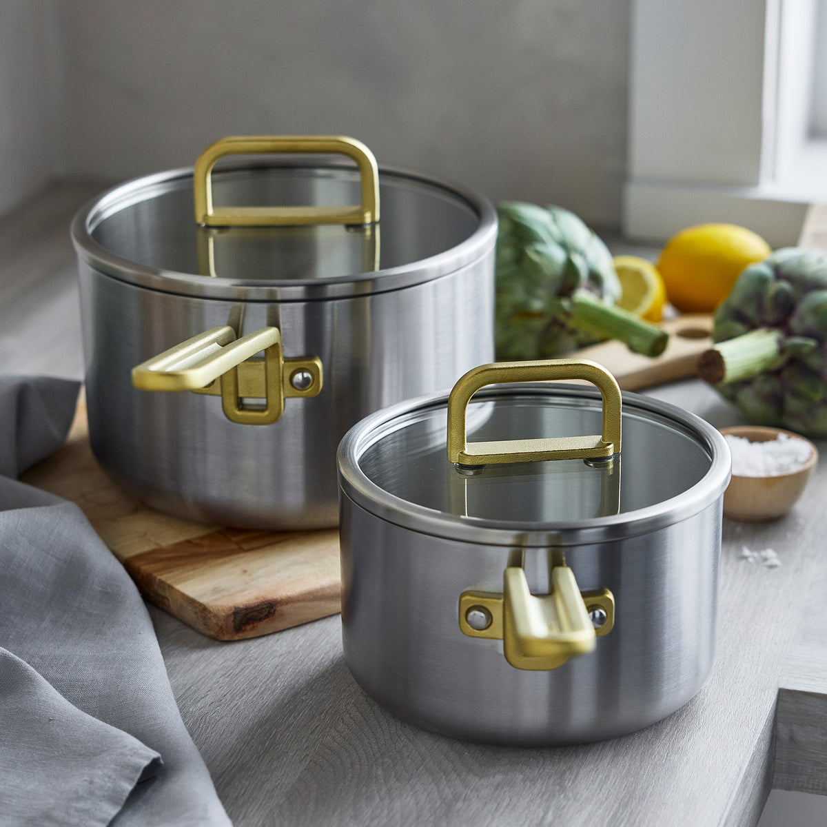 Stanley Tucci™ Uncoated Stainless Steel 4-Quart Saucepan with Lid