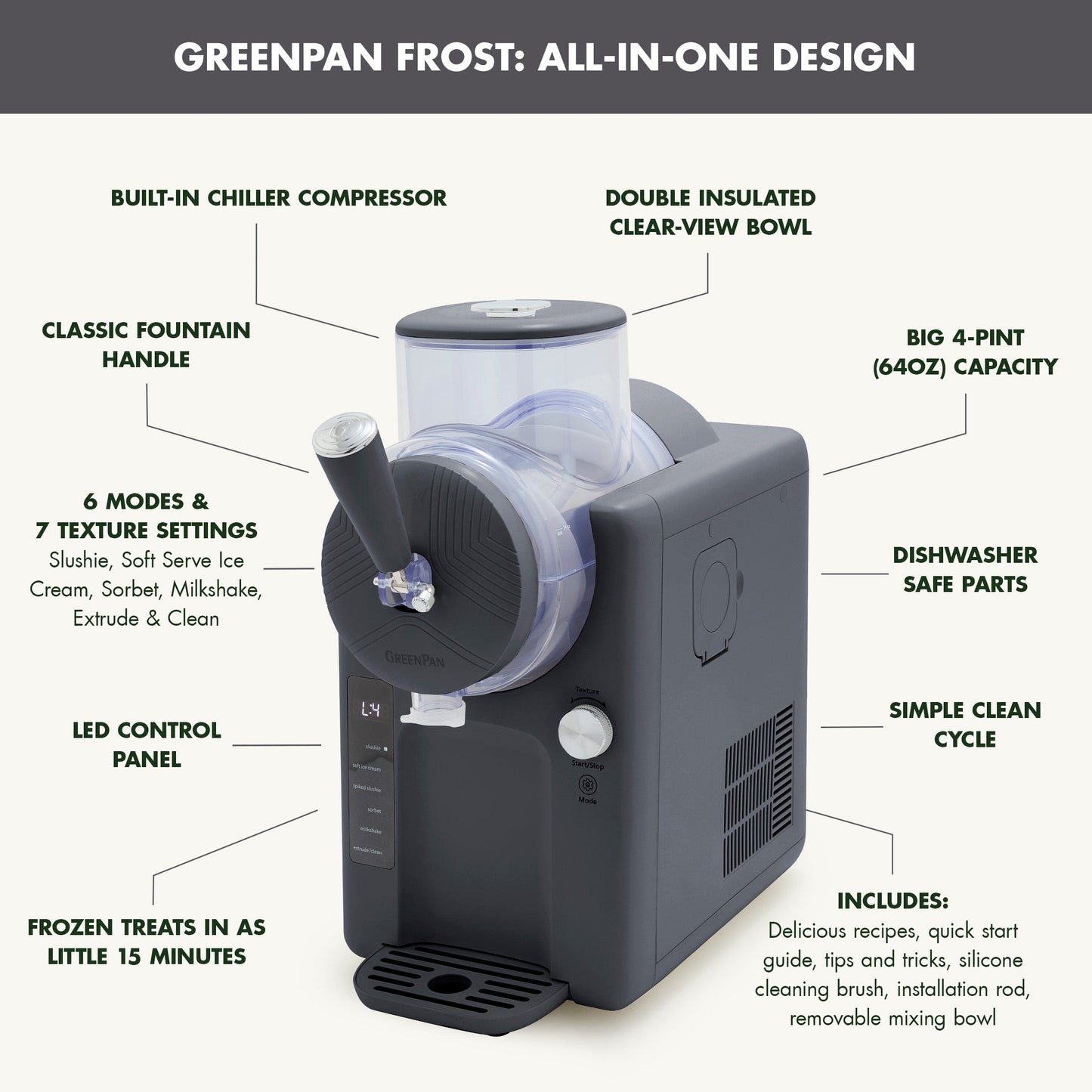 Frost Classic 15-in-1 Ice Cream & Frozen Drink Maker | Licorice