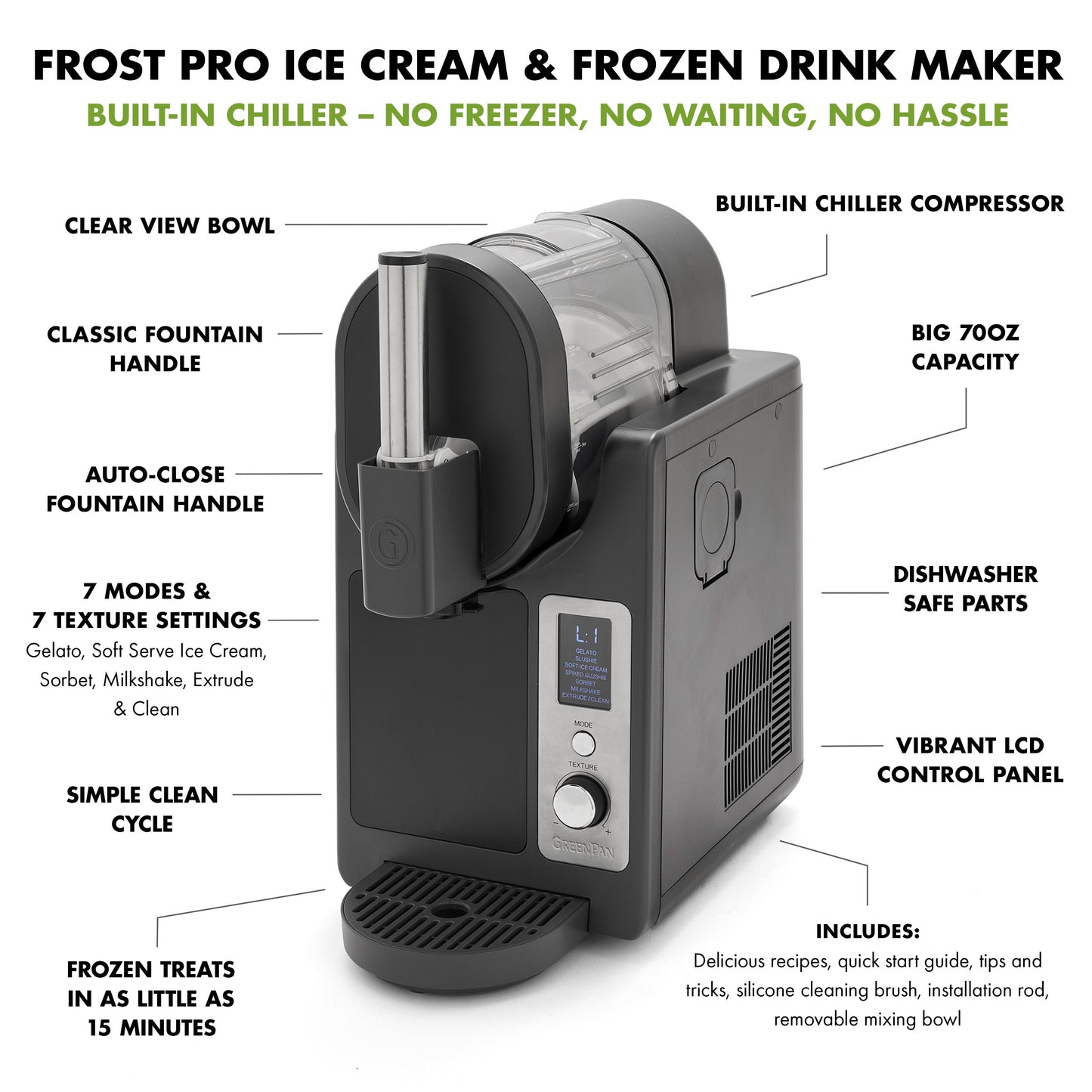 Frost Pro 16-in-1 Ice Cream, Gelato & Frozen Drink Maker | Licorice