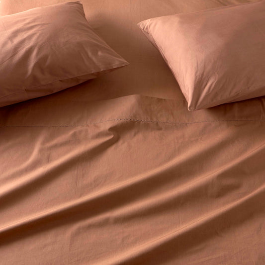 Stonewashed Organic Cotton Percale Sheet Set