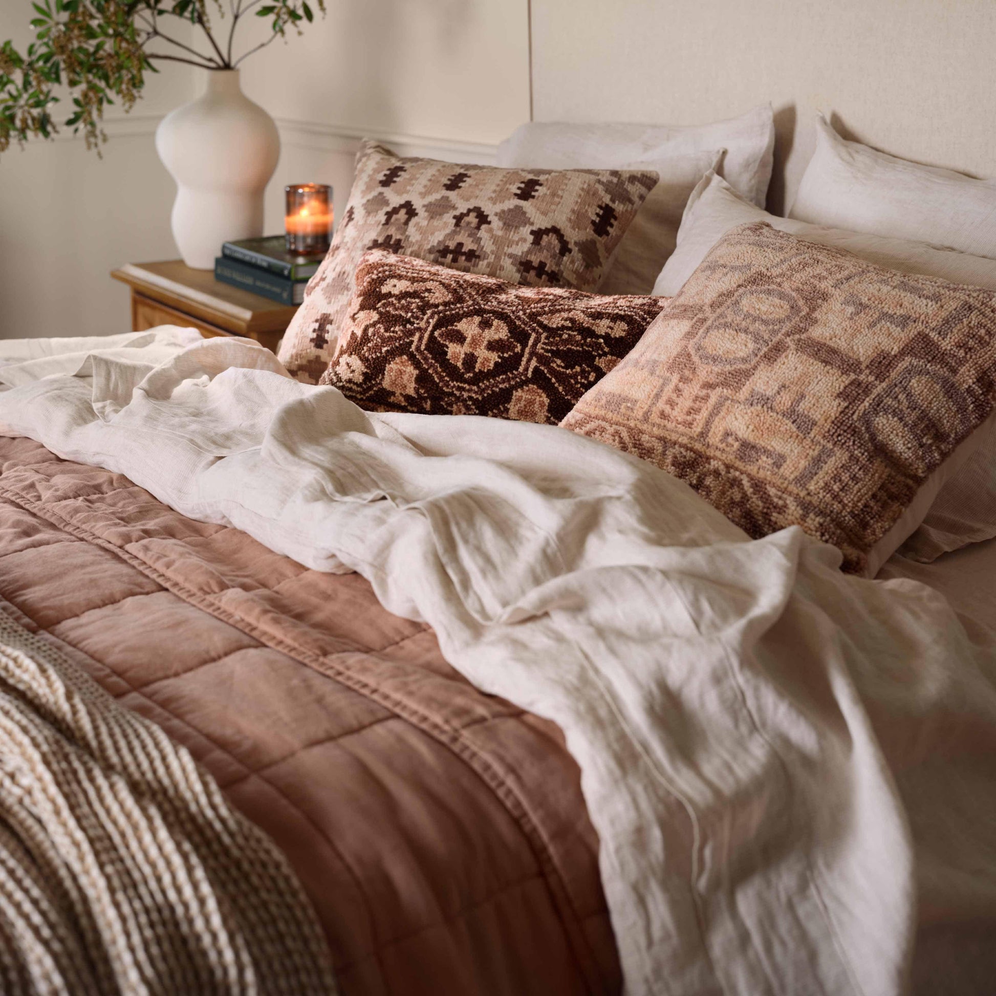 Sylvia Hand-Knotted Small Lumbar Pillow
