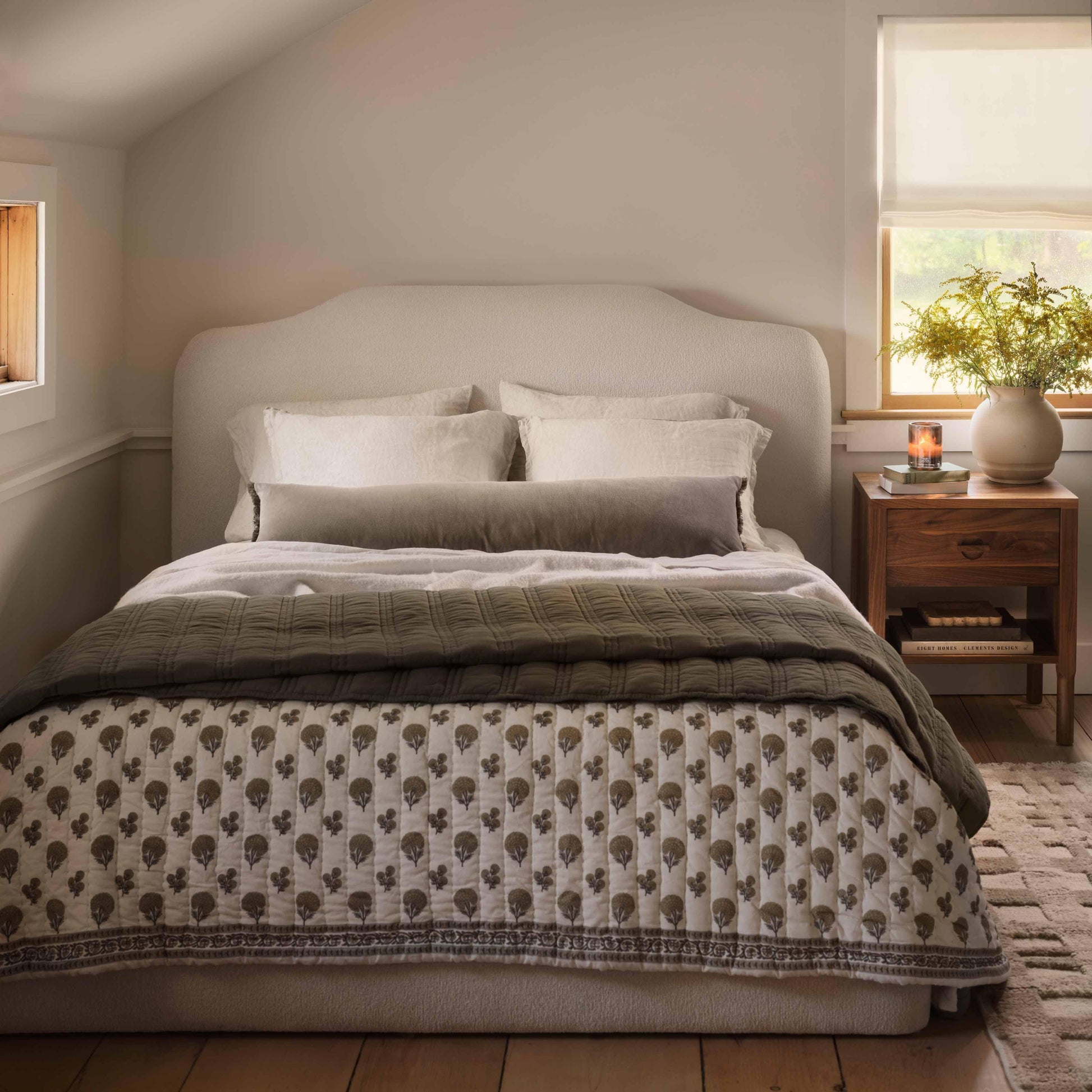 Organic Stonewashed Percale Channel Quilt
