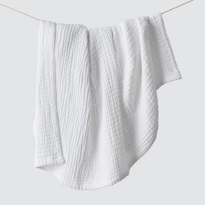 Cotton Gauze Throw - White