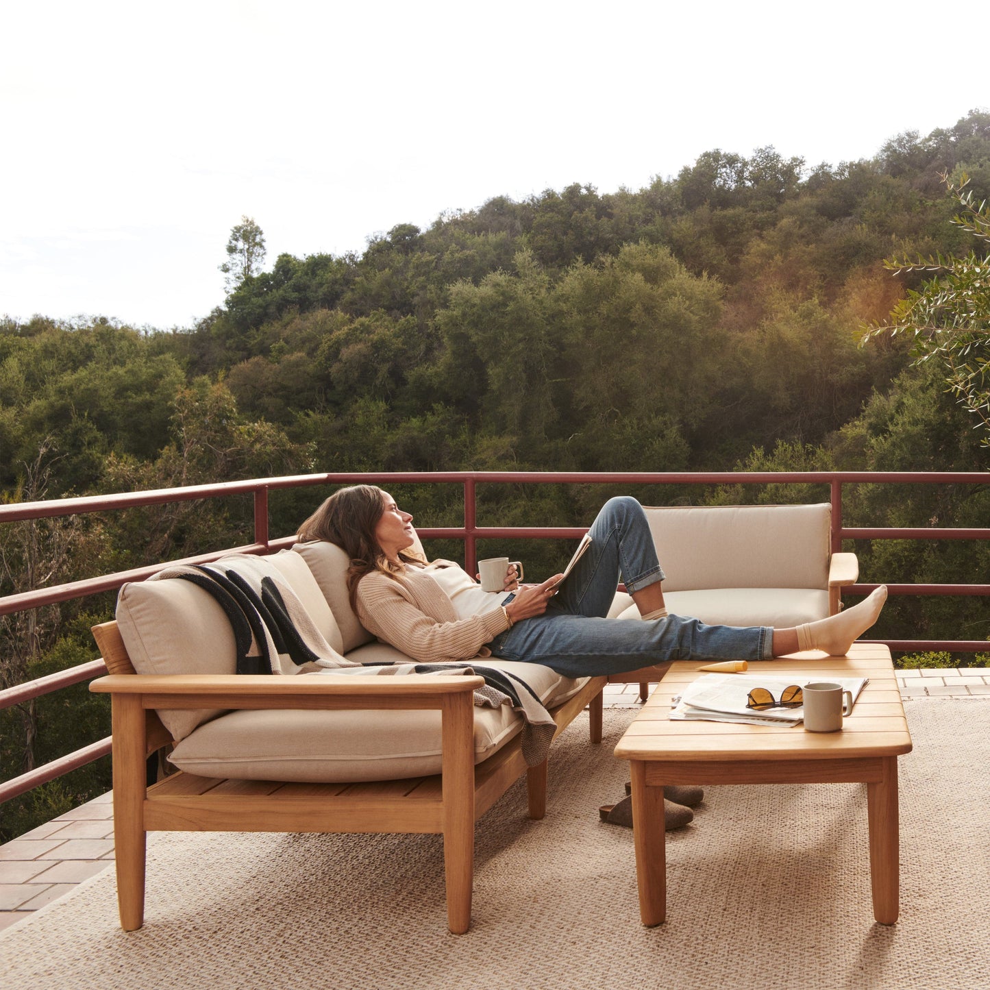 Dunes Teak 2-Seat Sofa