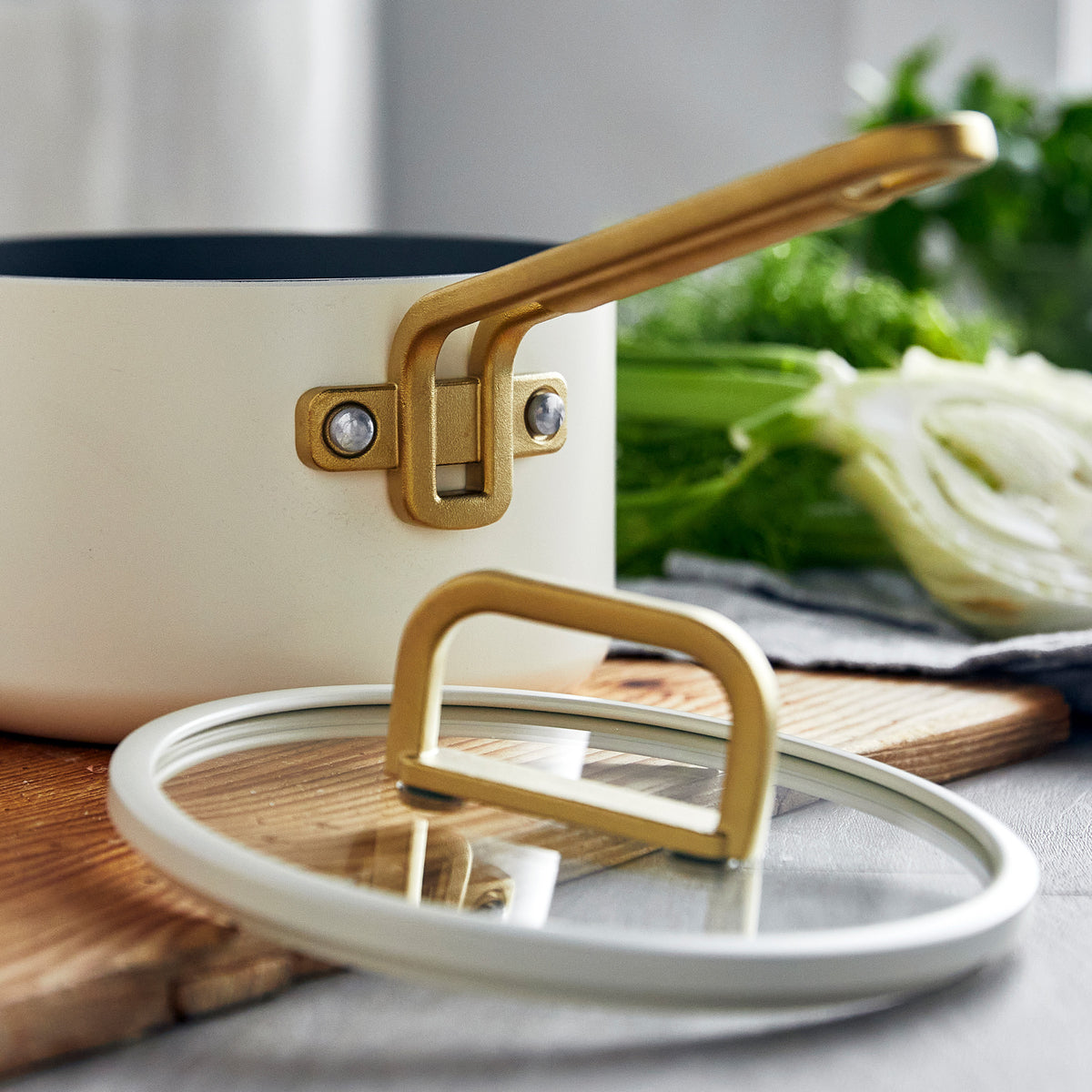 Stanley Tucci™ Ceramic Nonstick 6-Piece Cookware Set | Carrara White