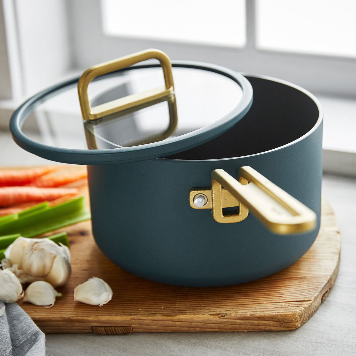 Stanley Tucci™ Ceramic Nonstick 4-Piece Chef Set | Venetian Teal