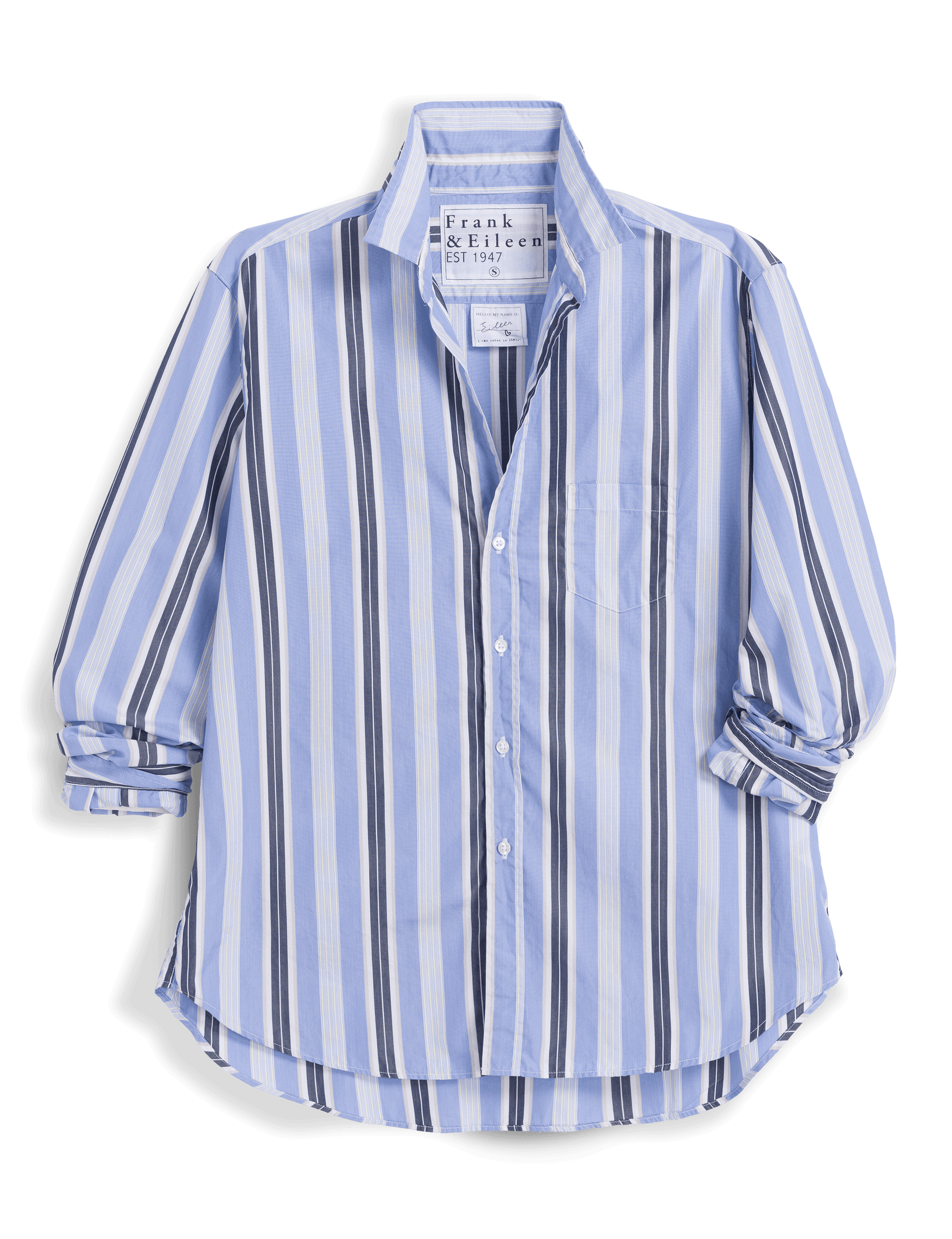 EILEEN Blue with Sand and Navy Stripe, Italian Superluxe