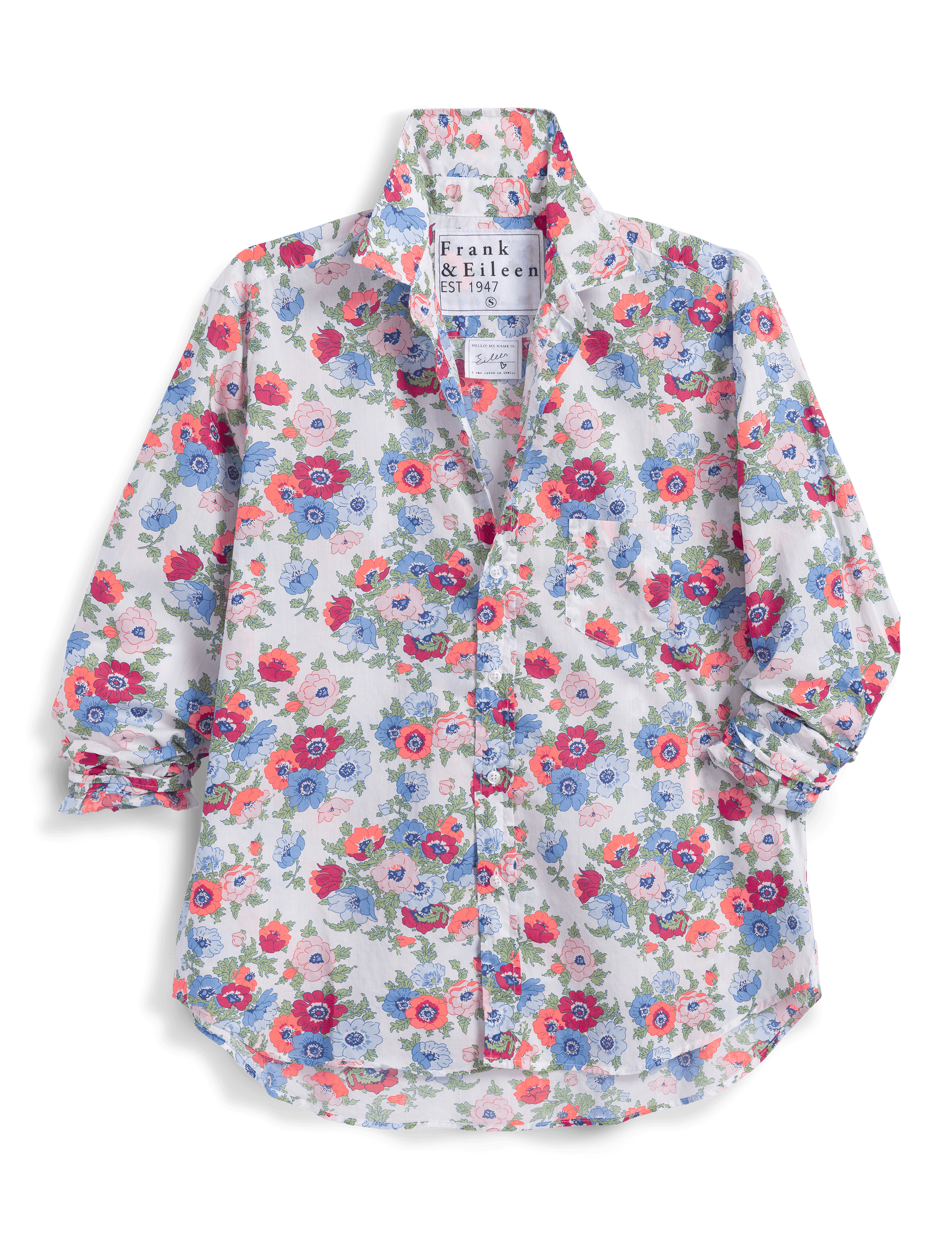 EILEEN Pink and Red with Blue Floral, Made with Liberty Fabric