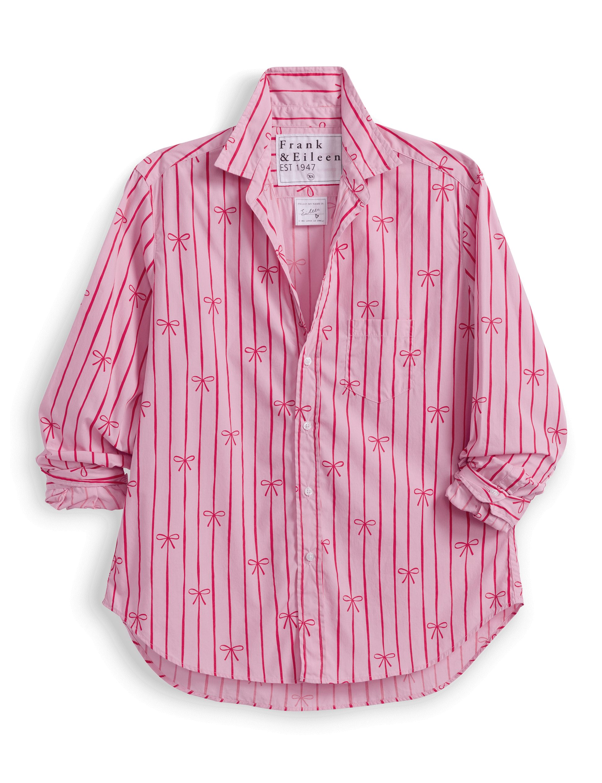 EILEEN Red Bows, Italian Cotton