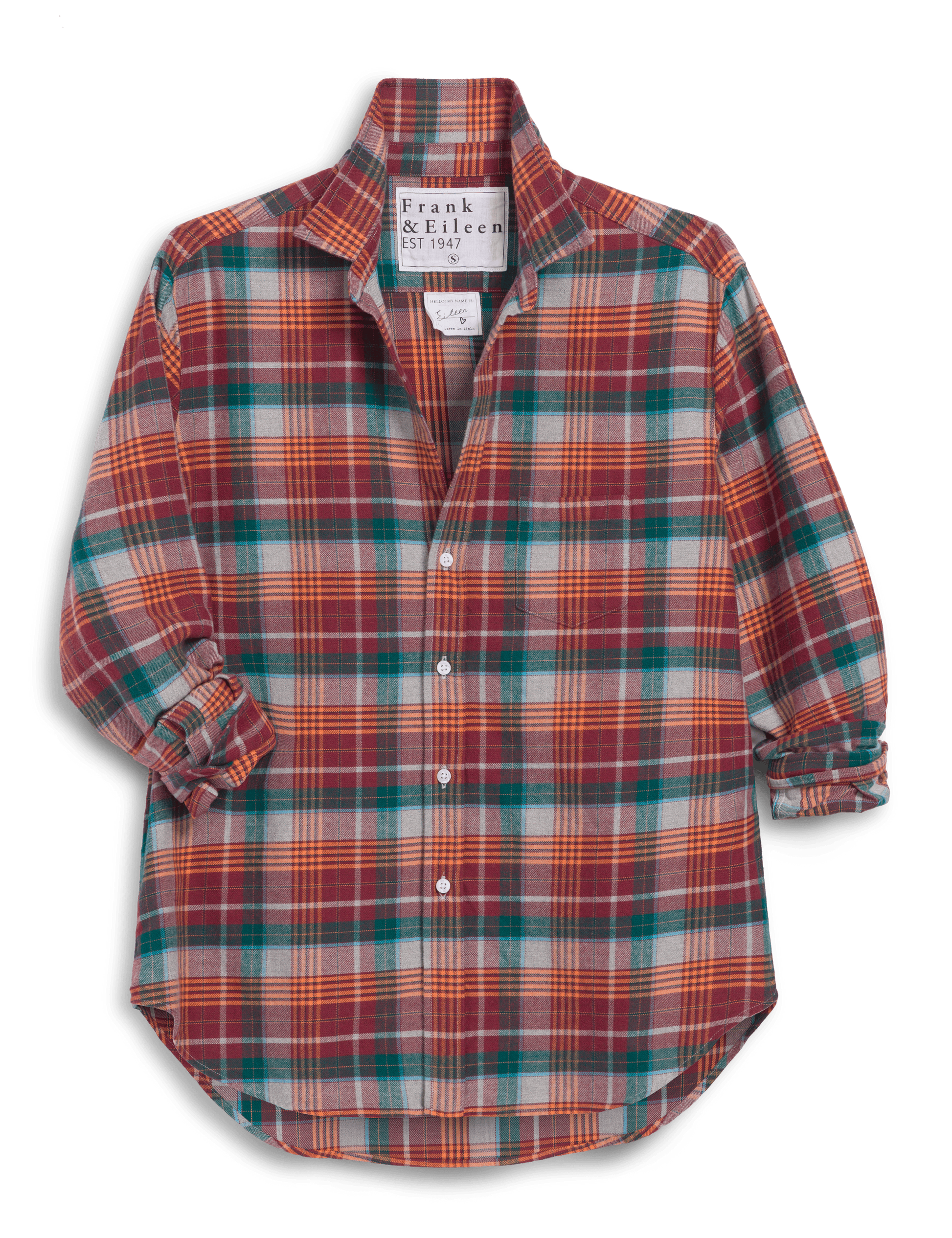 EILEEN Wine and Green Plaid, Italian Flannel