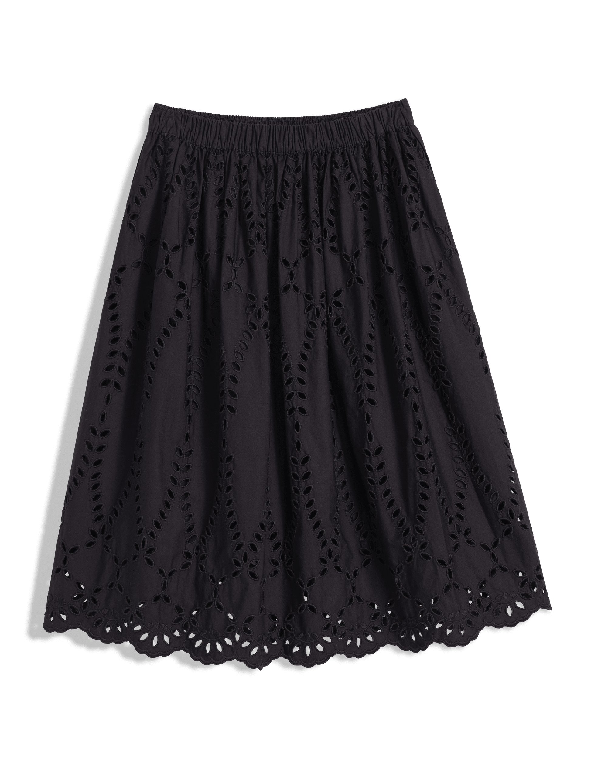 GRACE SKIRT Black, Eyelet Cotton