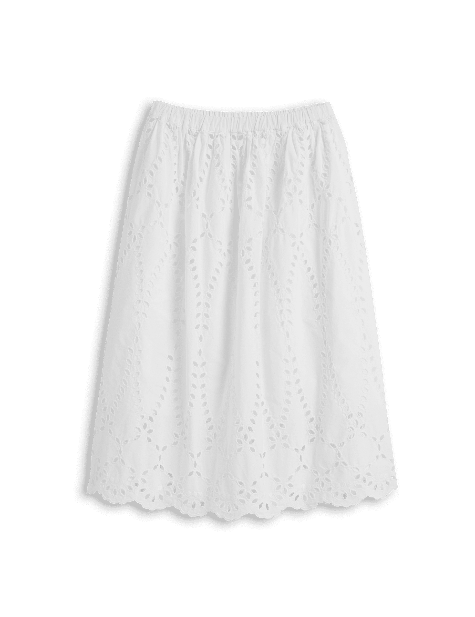 GRACE SKIRT White, Eyelet Cotton