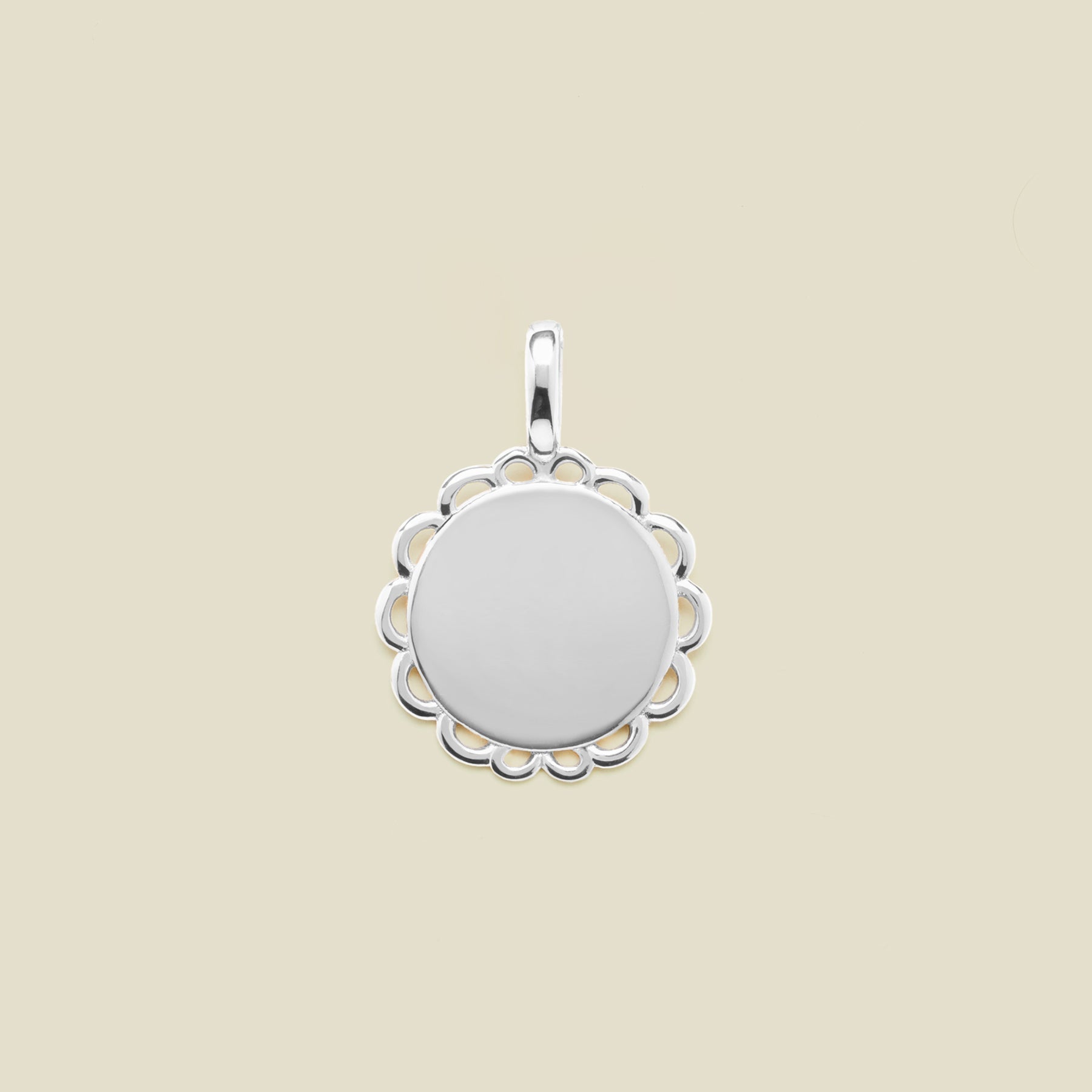 Engravable Ornate Circle Charm