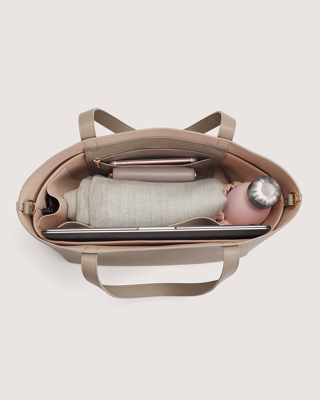 Small Structured Leather Tote