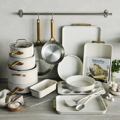 Reserve Pro 20-Piece Cookware & Bakeware Set | Cream