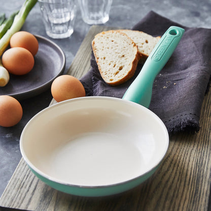 Rio Ceramic Nonstick 7", 9.5" and 11" Frypan Set | Turquoise