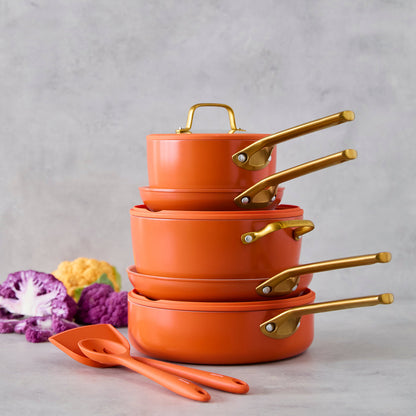 Reserve Pro Ceramic Nonstick 11-Piece Cookware Set | Harvest