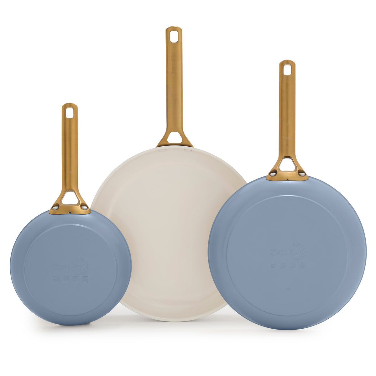 Reserve Pro Ceramic Nonstick 8", 10" and 12" Frypan Set | Ocean