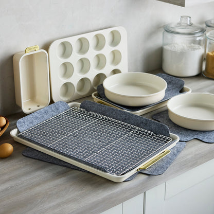 Reserve Pro 18-Piece Cookware & Bakeware Set | Cream