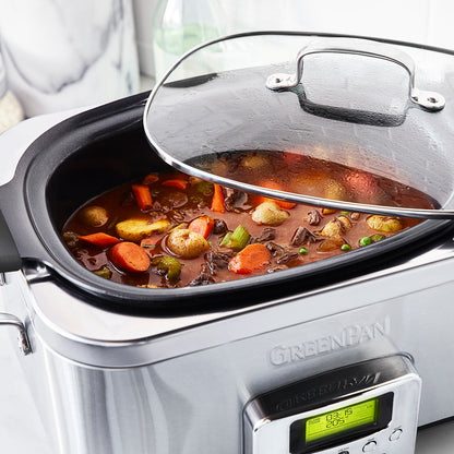 Elite 6-Quart Slow Cooker | Premiere Stainless Steel