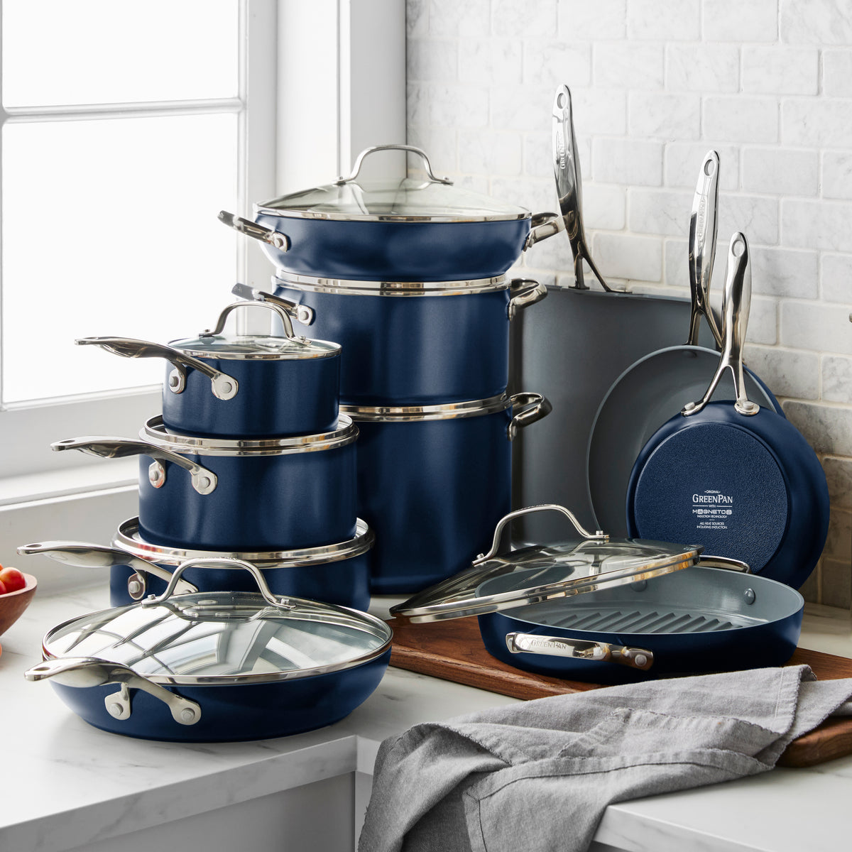 Valencia Pro Ceramic Nonstick 19-Piece Cookware Set | Twilight