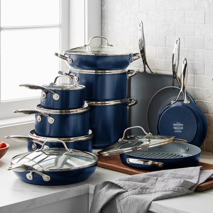 Valencia Pro Ceramic Nonstick 19-Piece Cookware Set | Twilight