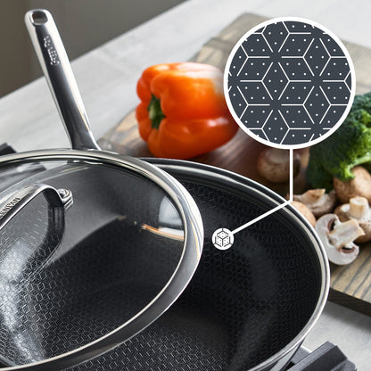 Spectra Thermobond Hybrid Ceramic Nonstick 12" Wok with Lid
