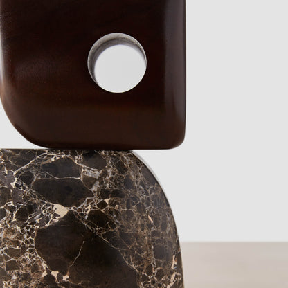 Hari Stone and Wood Sculpture