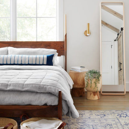 Hinoki Wood Floor Mirror