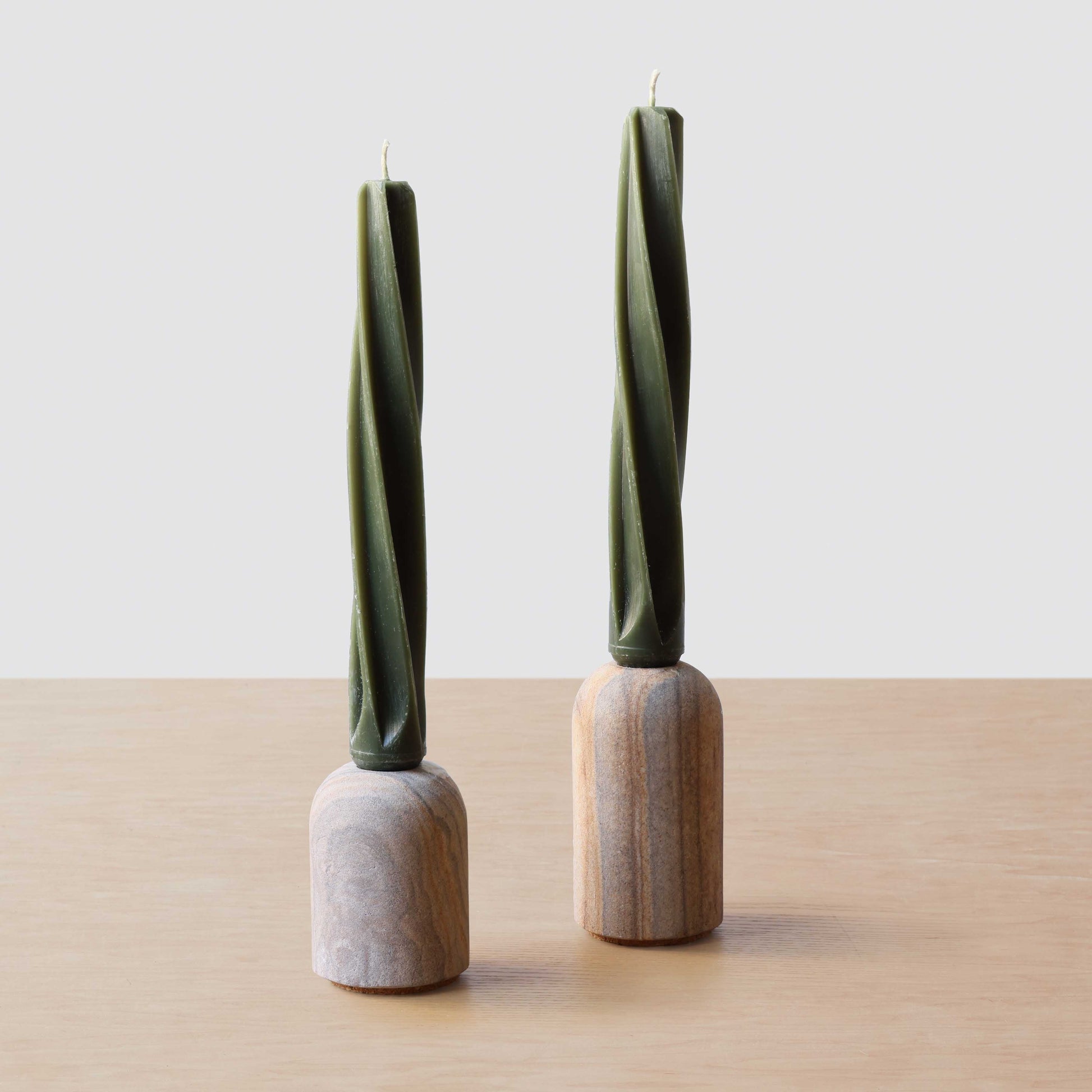 Twist Taper Candles - Set of 2