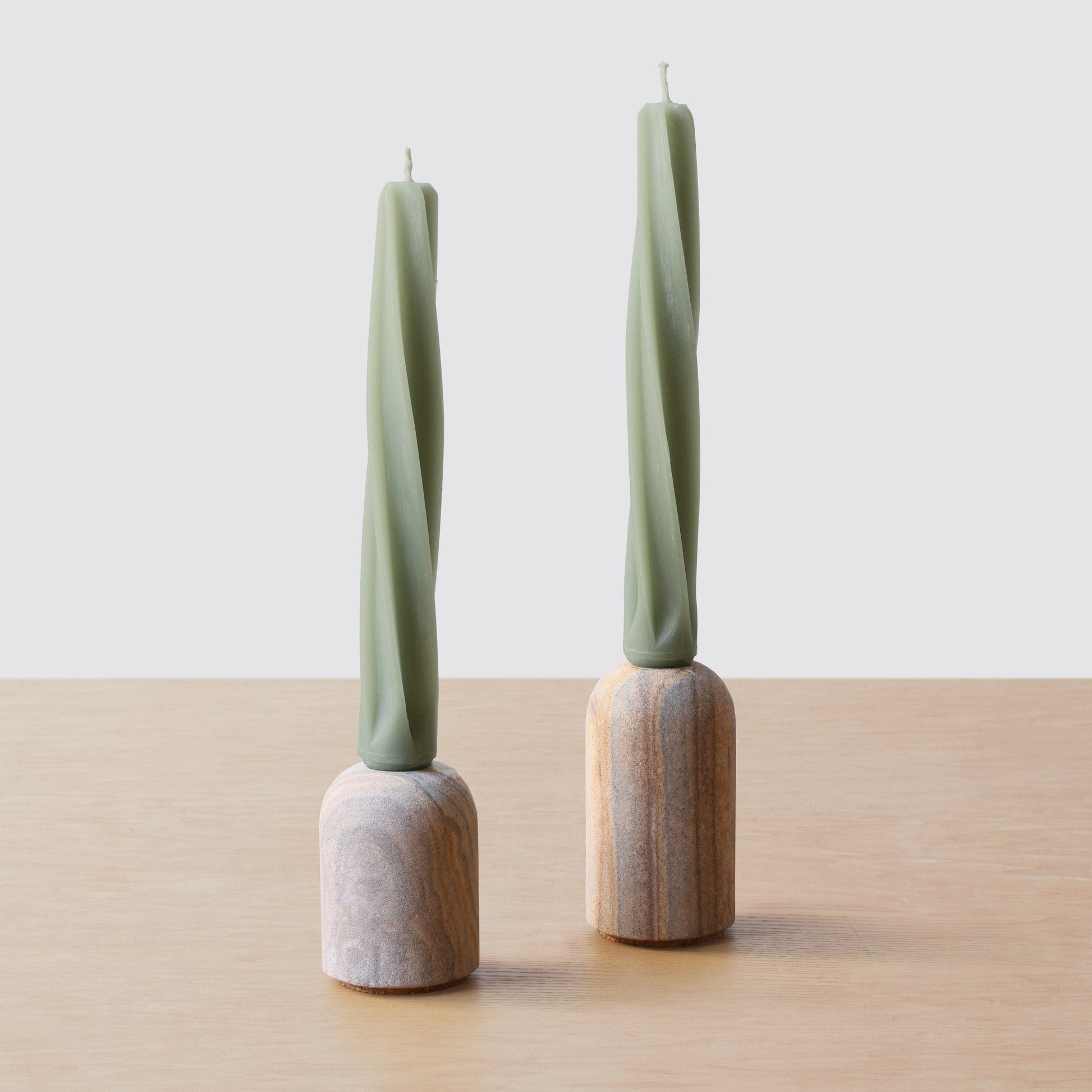 Twist Taper Candles - Set of 2