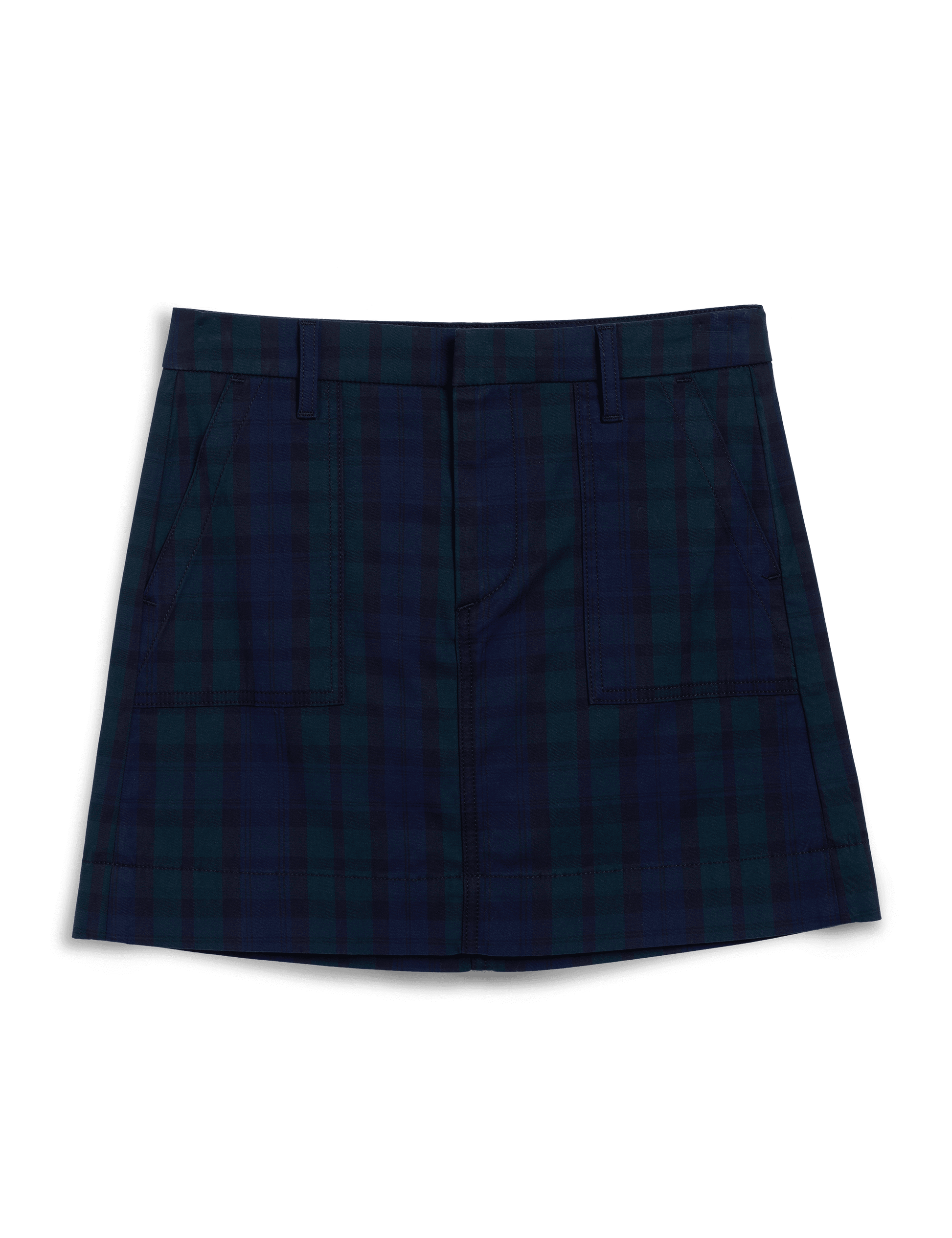 JAMESON SKIRT Black Watch Plaid, Italian Performance Twill