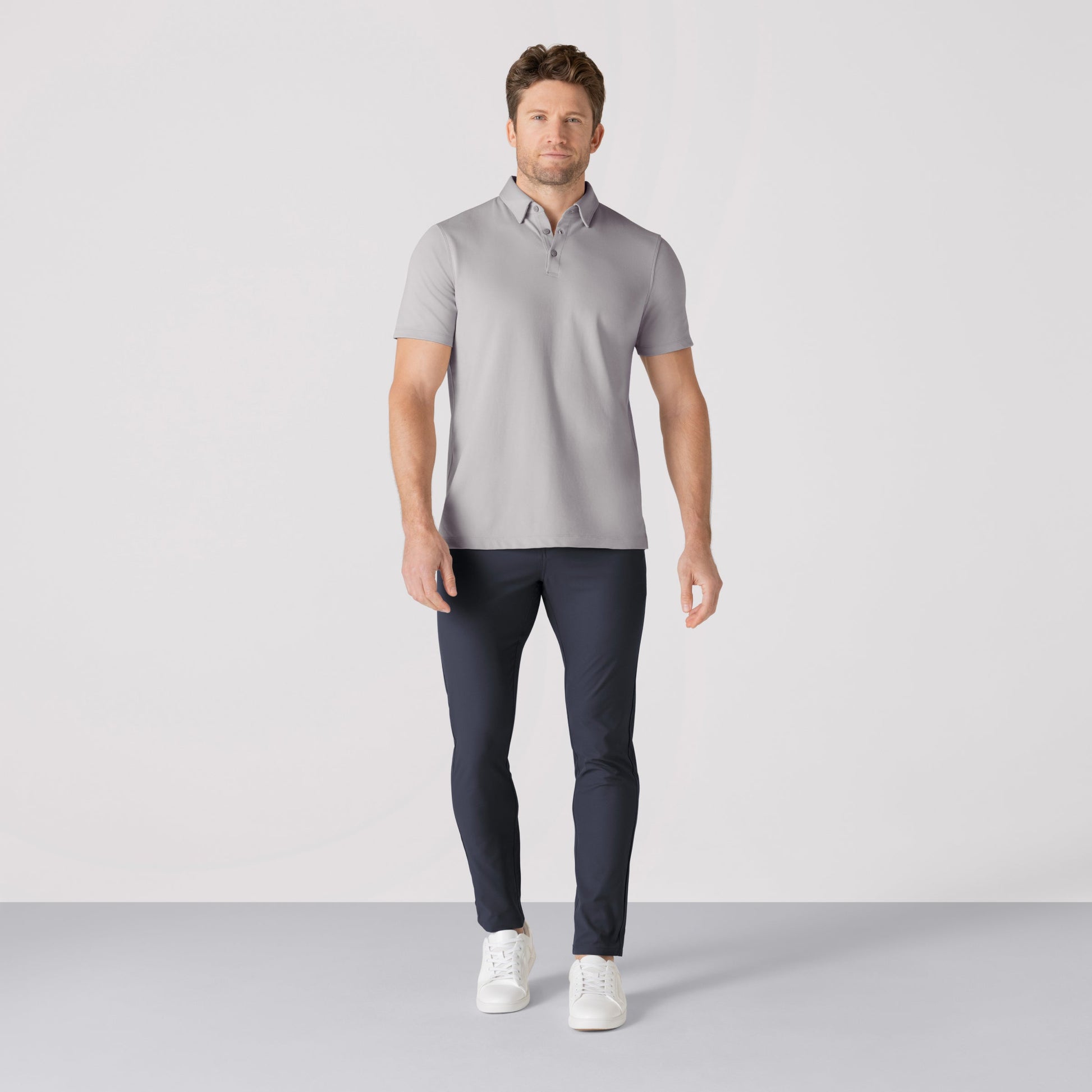Tech Polo -- Ice Gray