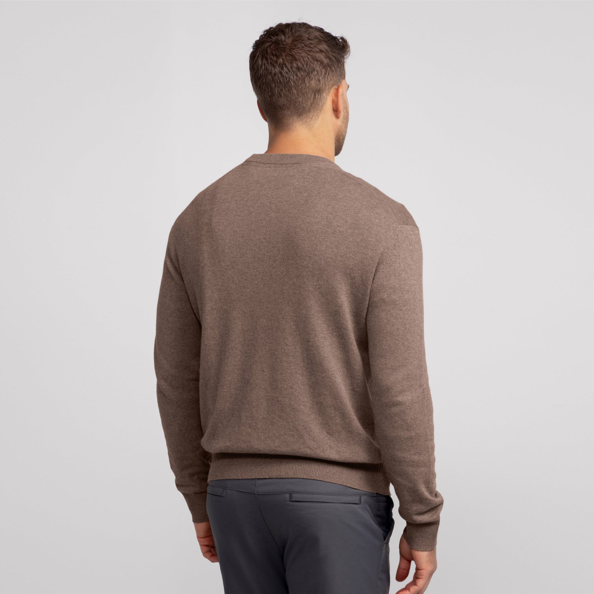 Anytime Crewneck Sweater -- Mocha Heather