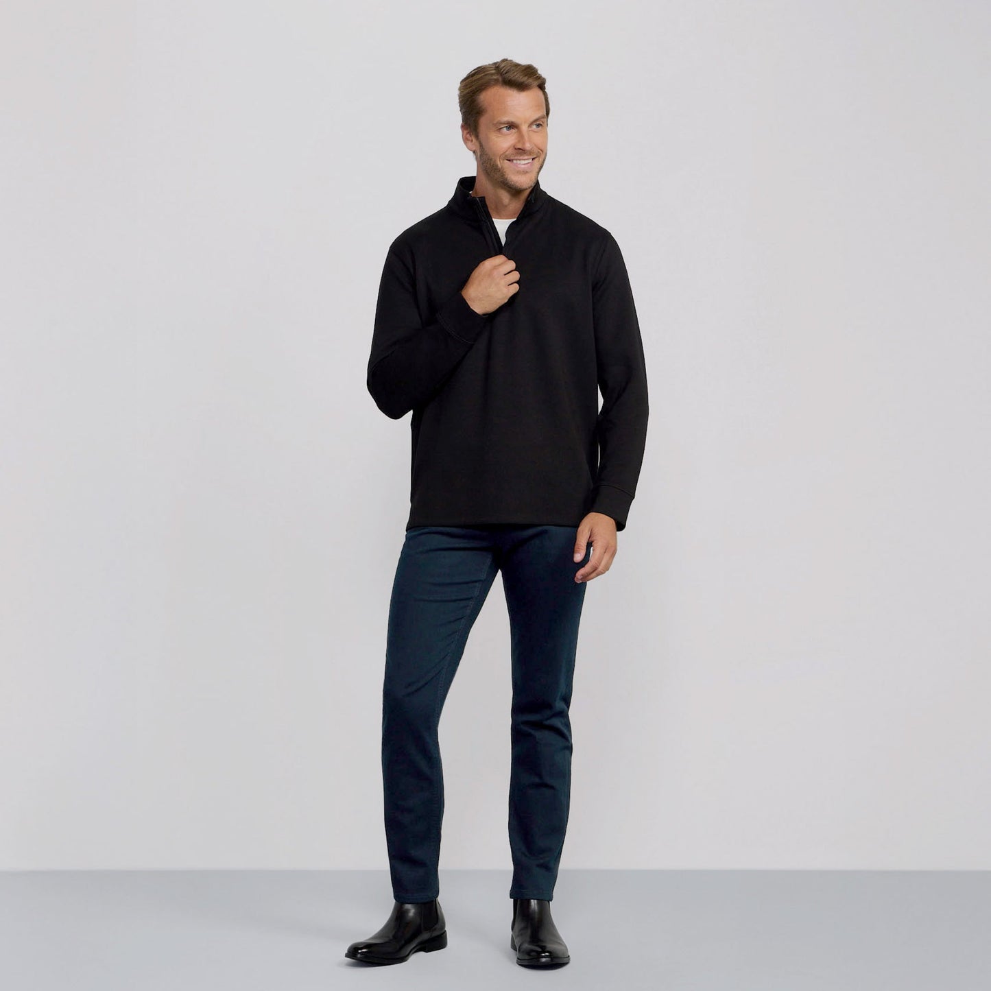 Sandwash Quarter-Zip -- True Black