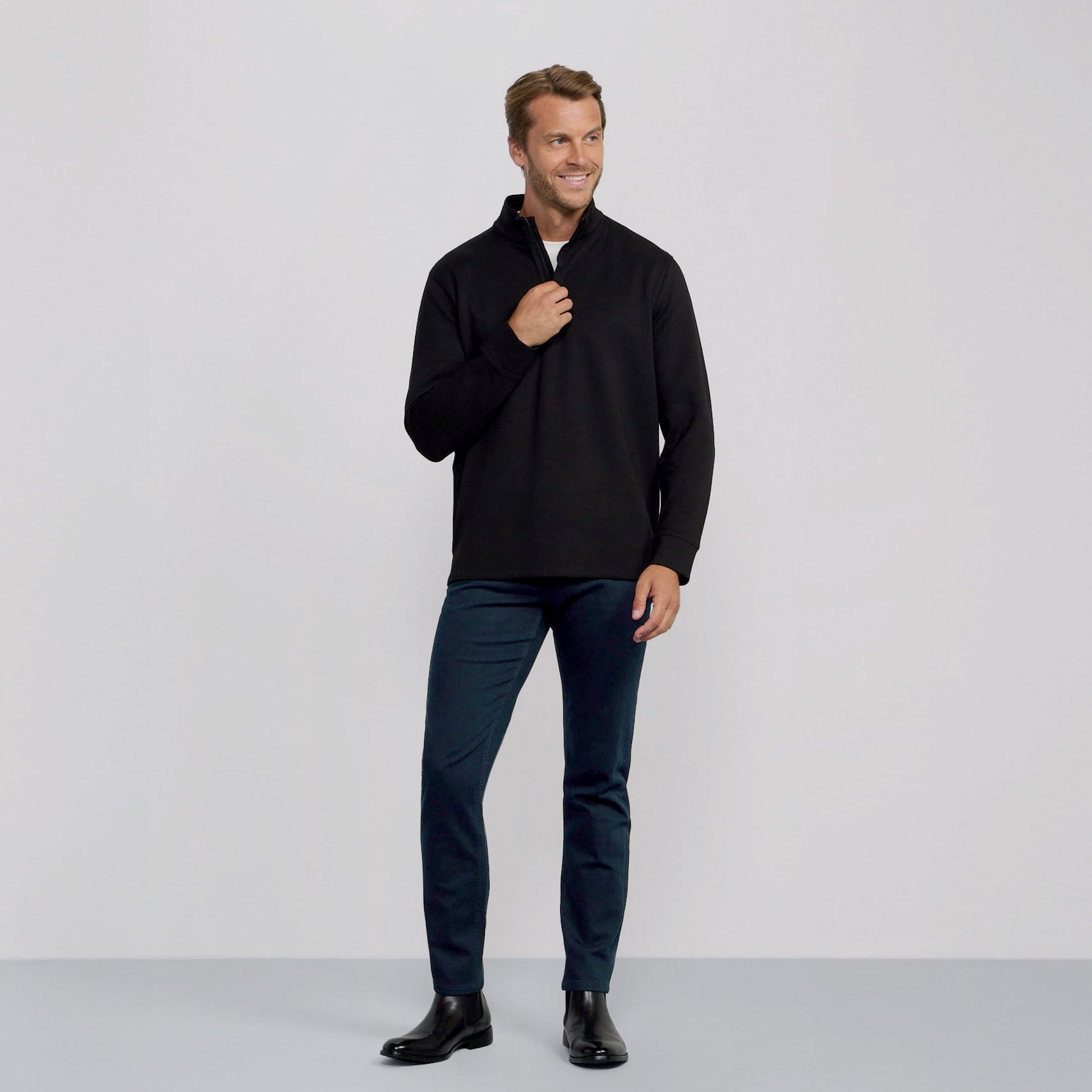 Sandwash Quarter-Zip -- True Black