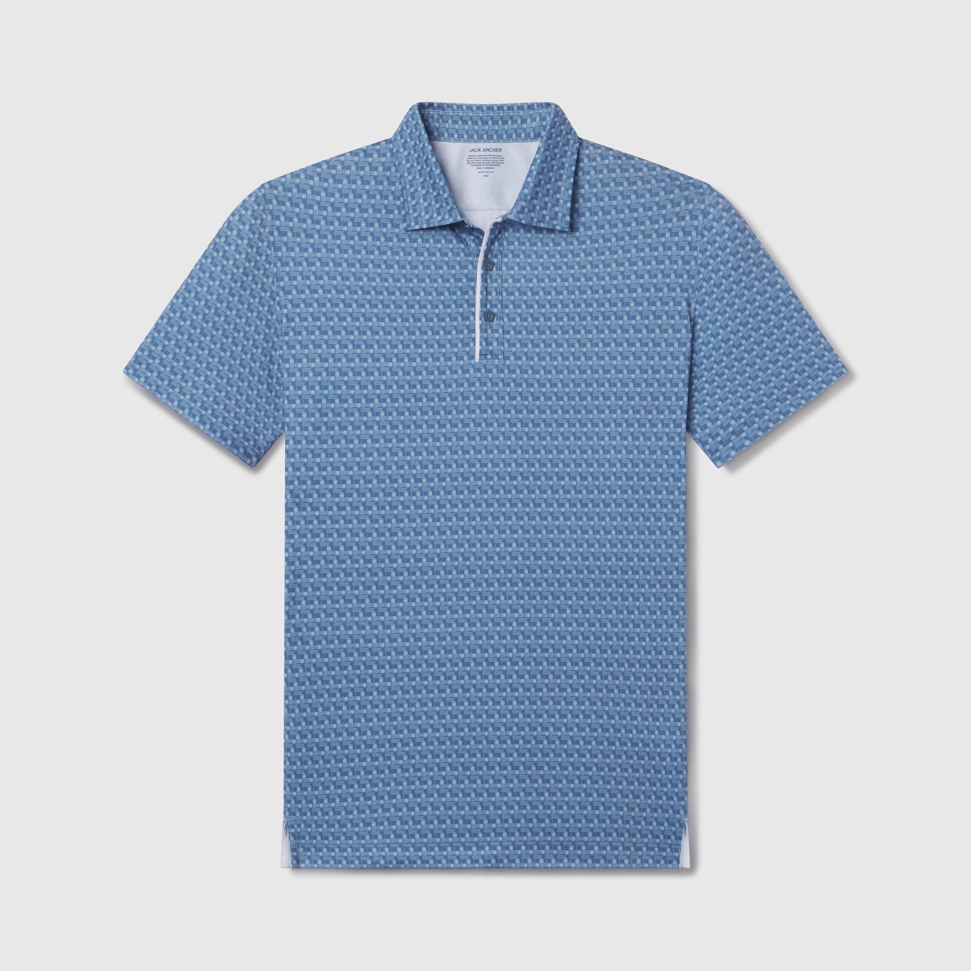 Clubhouse Performance Polo -- Bering Sea Gridline