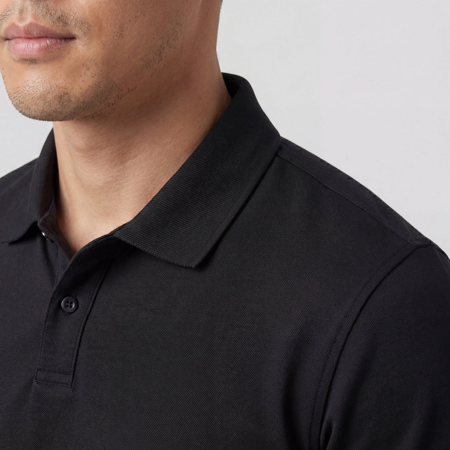 Clubhouse Pique Polo -- True Black