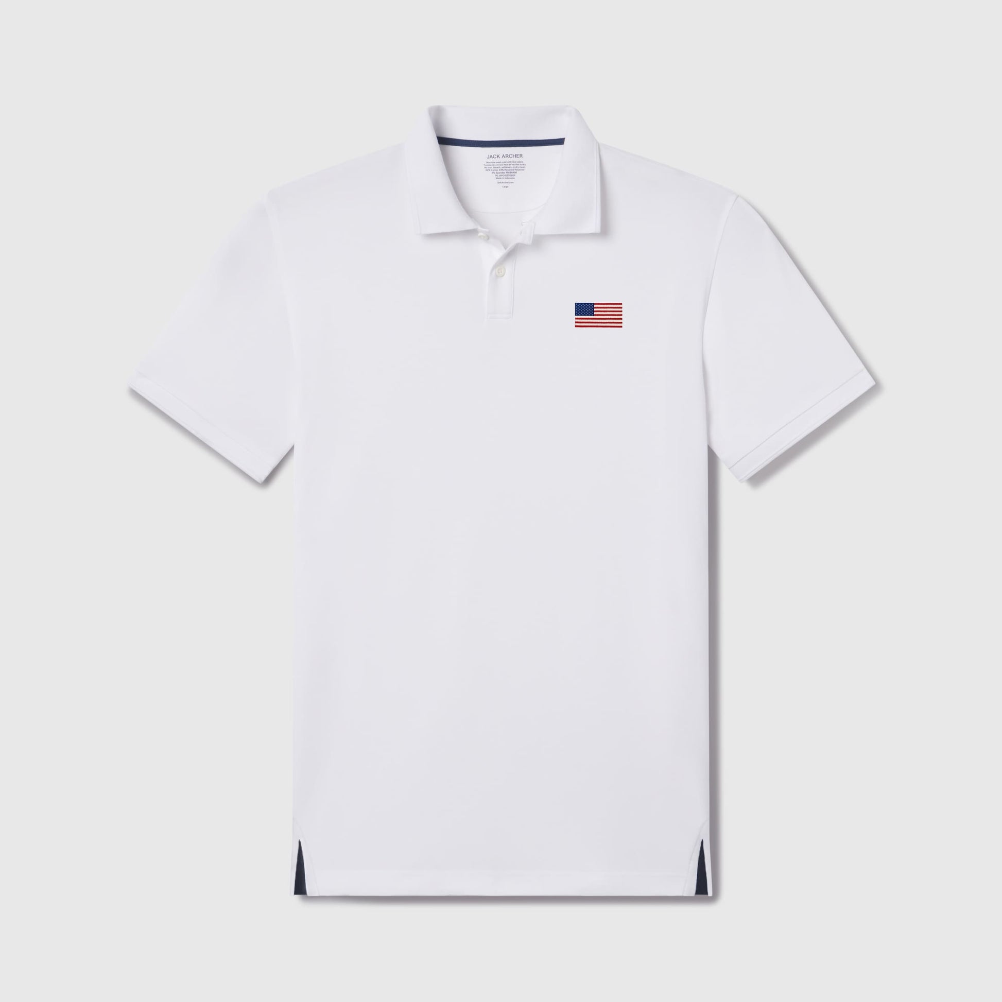 Clubhouse Pique Polo -- USA Flag