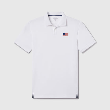 Clubhouse Pique Polo -- USA Flag