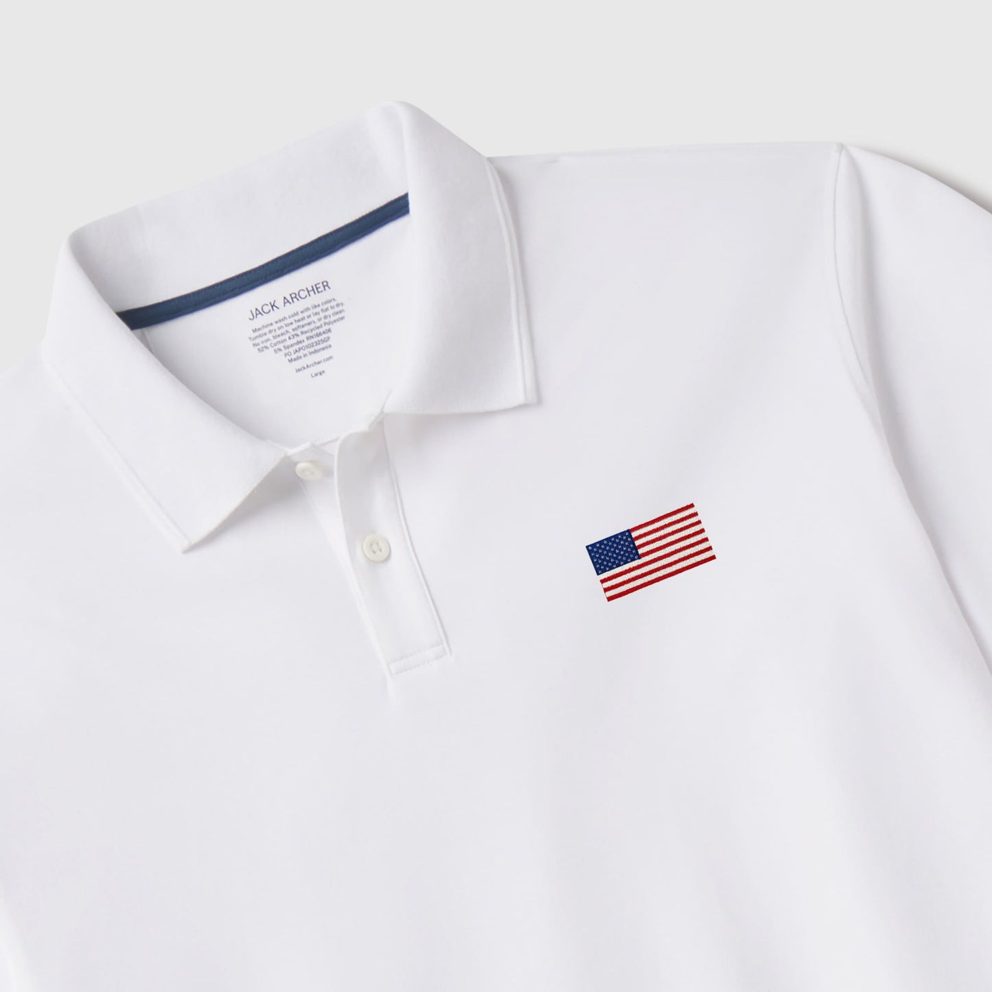 Clubhouse Pique Polo -- USA Flag