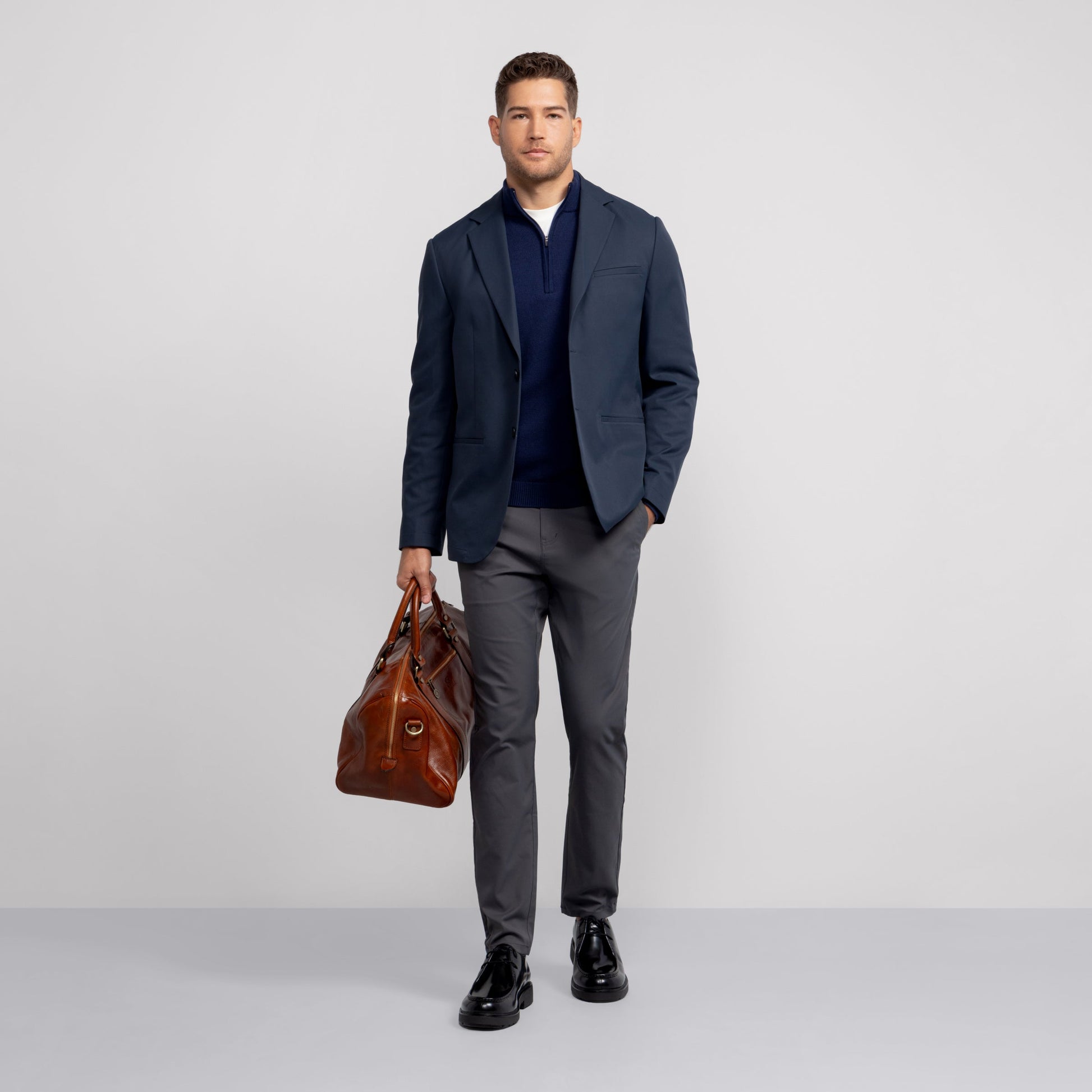 Jetsetter Quarter-Zip Sweater -- Navy