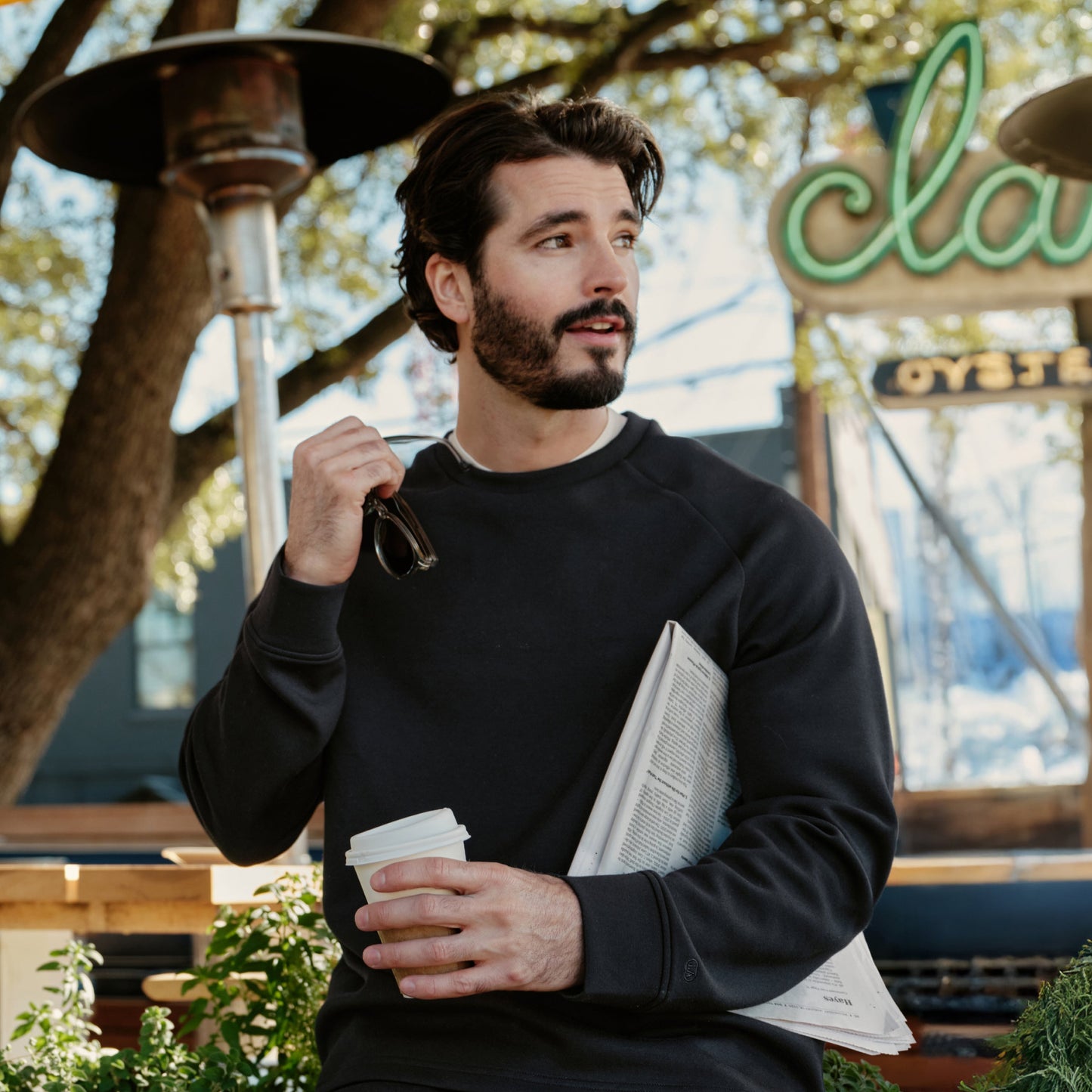Sandwash Crewneck -- True Black