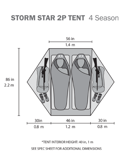 Storm Star 2 Person Tent Set | Major Brown