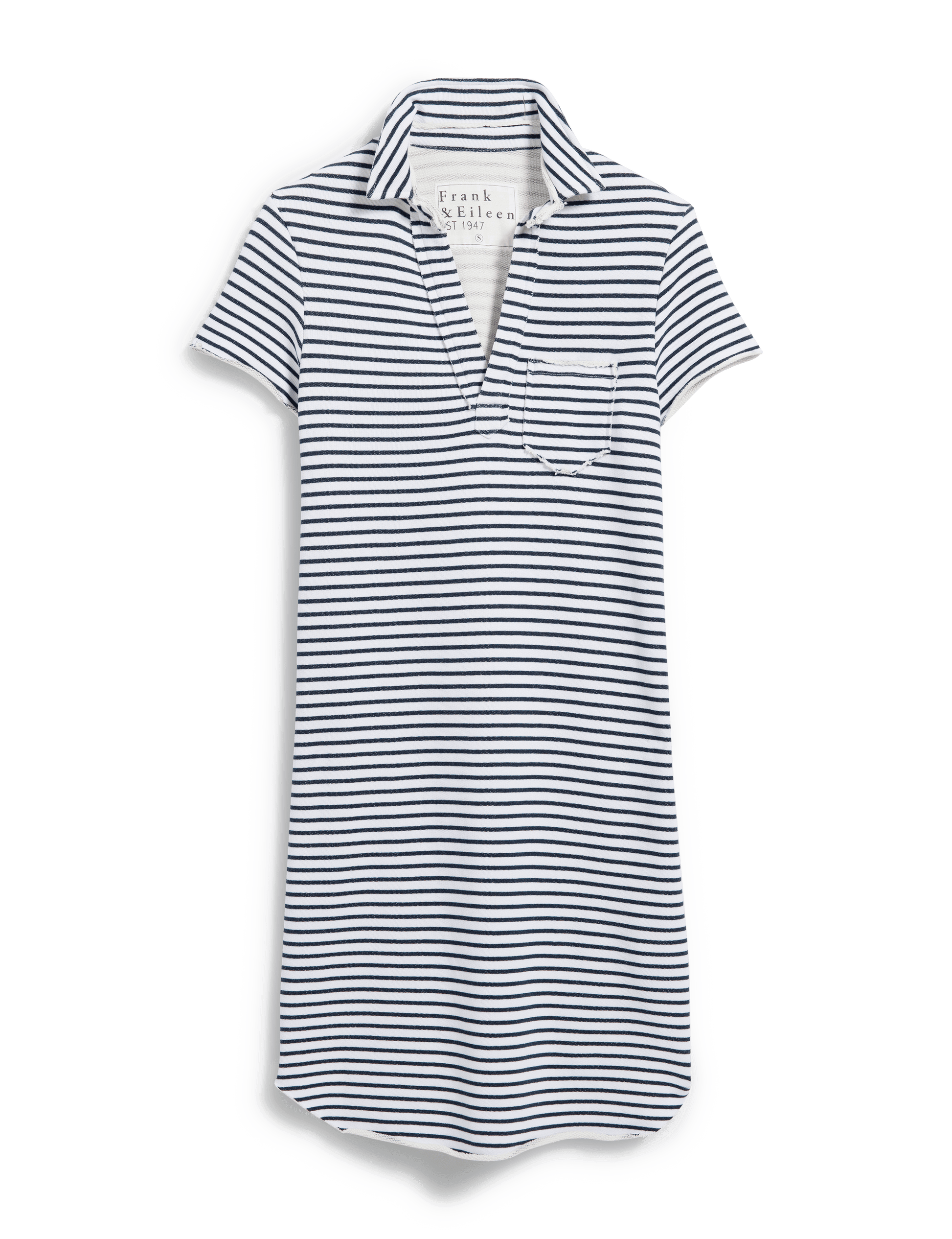 LAUREN Navy French Stripe, Triple Terry