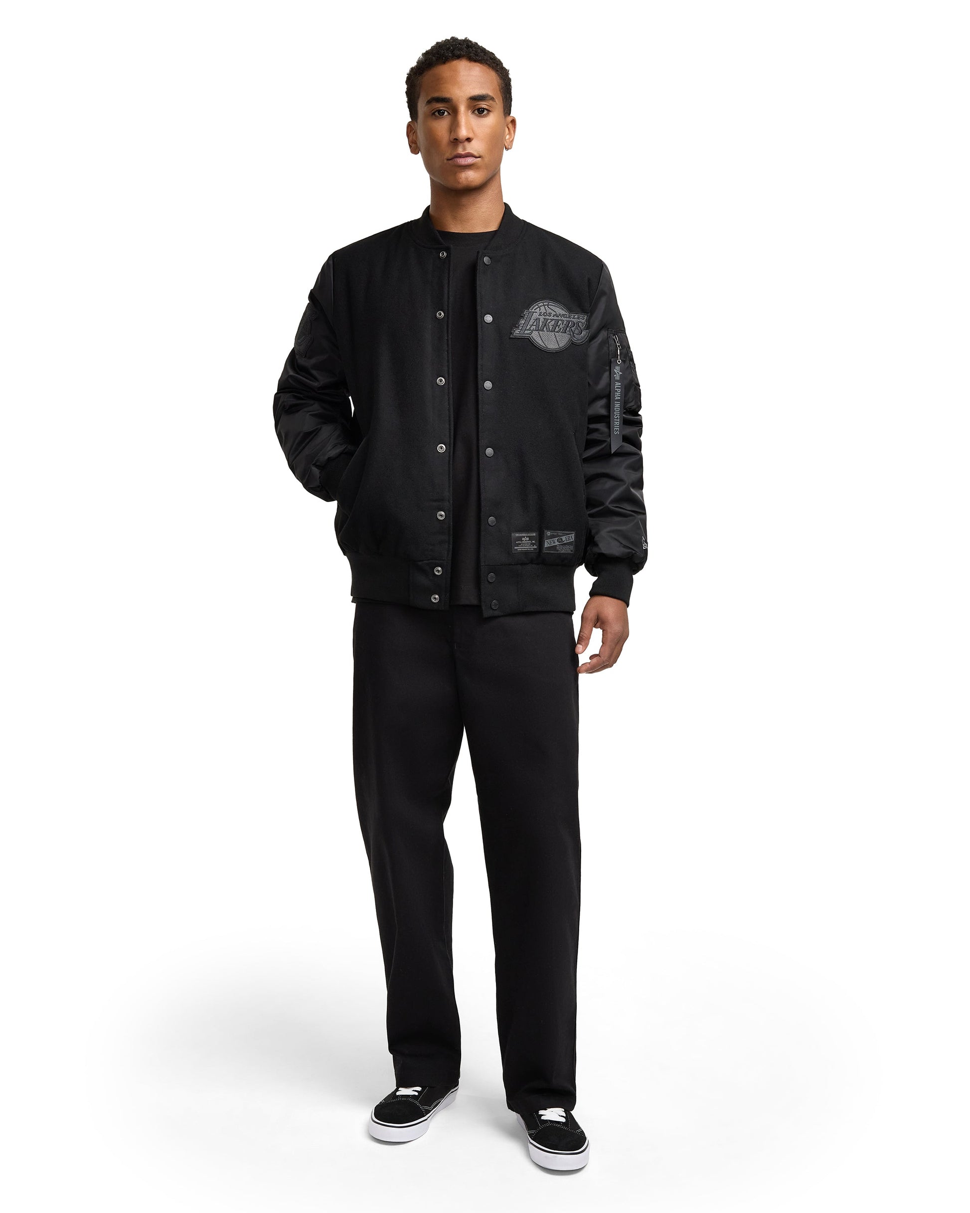 Alpha Industries x Chicago Bulls MA-1 Wool Varsity Jacket Black
