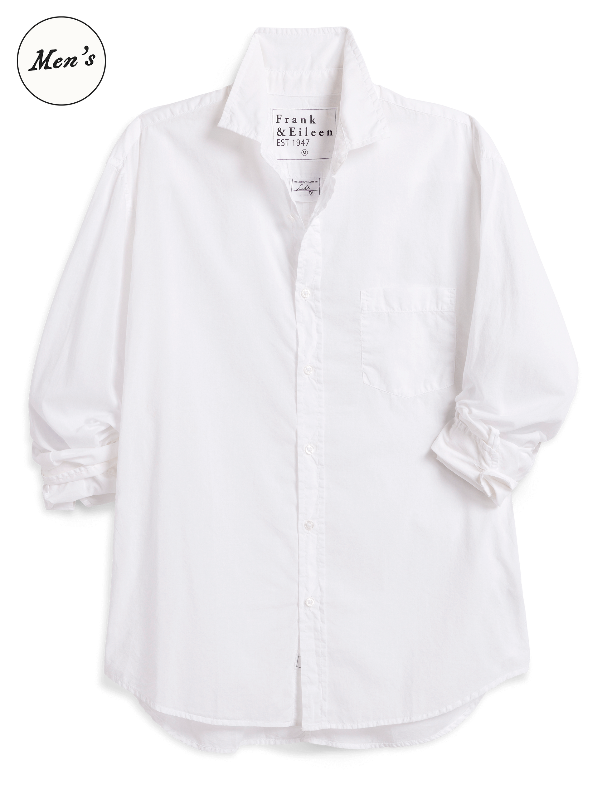 LUKE White, Italian Featherweight Poplin